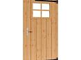 Opgeklampte deur met raam 93cm breed, RD