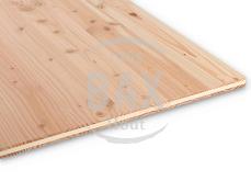 Douglas 3-laagse plaat, 125cm breed, 21mm dik