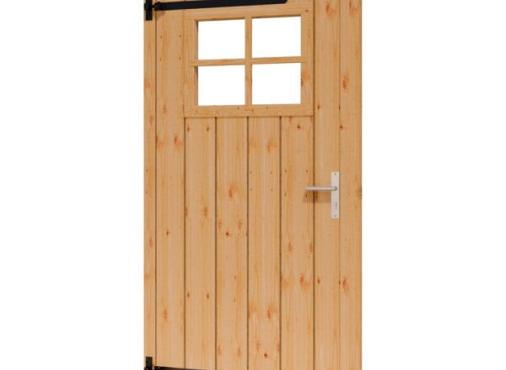Opgeklampte deur met raam 93cm breed, LD
