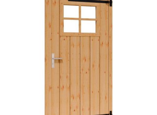 Opgeklampte deur met raam 93cm breed, RD