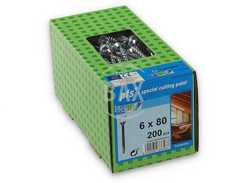 Verzinkt 6x80mm